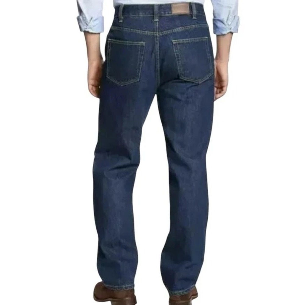 Kirkland Signature Men's Straight Fit Jeans, Dark Blue, Size 38X30 - Picture 2 of 4